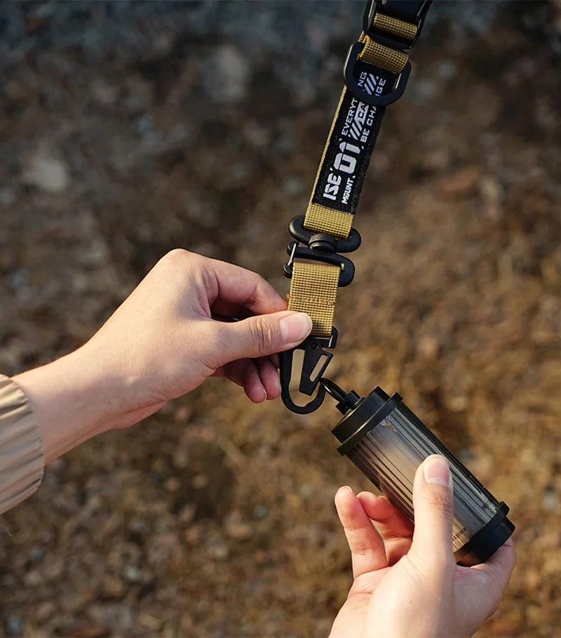 Outdoor Camping Hanging Strap Portable Adjustable Hand Lanyard for Bag Camping Picnic Equipment Outdoor Strap Carabiner Clips