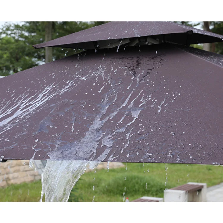 Outdoor Furniture Sunshade  Garden Umbrella Aluminum 3m square Offset Parasol 10 ft Cantilever Commercial Patio Umbrella & Bases