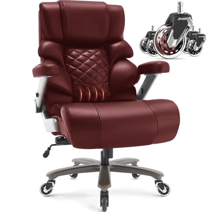 700lbs Big and Tall Office Chair-Large Computer Chair with Adjustable Lumbar Support 3D Flip Arms Plus Size Wheels,, Customized