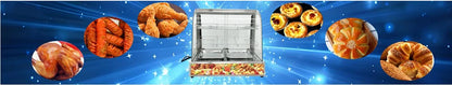 Commercial Food Warmer Display Case 3-Tier 500W Electric Pizza Warmer Display Countertop Food Display Case for Egg Tart Food
