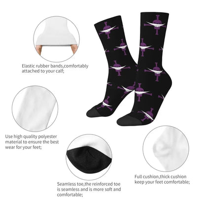 Fashion Men's Socks Harajuku Tony Tony Choppers Sock Luffys Zoros Trafalgar Law Anime Women's Socks Spring Summer Autumn Winter