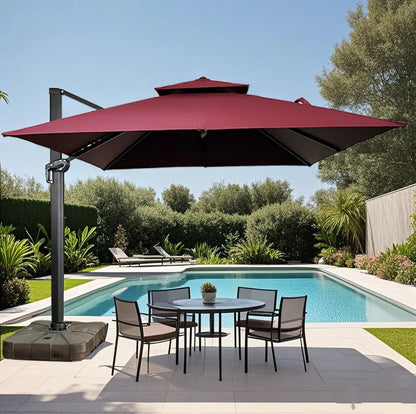Outdoor parasol villa courtyard garden leisure home balcony sun protection waterproof cafe Roman umbrella wholesale