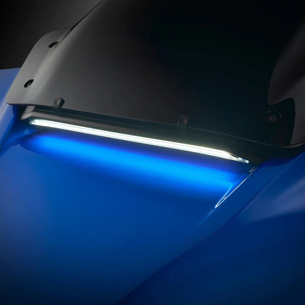 LED Windshield Center Fairing Vent Light For Harley Touring CVO Electra Street Glide Ultra 2023-2025 - High Brightness