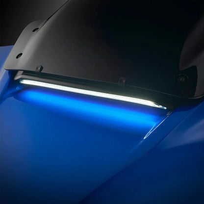 LED Windshield Center Fairing Vent Light For Harley Touring CVO Electra Street Glide Ultra 2023-2025 - High Brightness