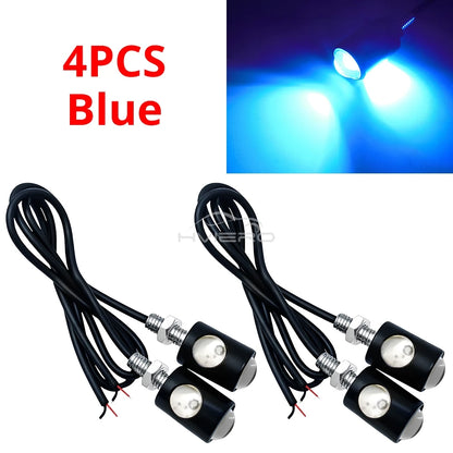 1/2/4/10pc Car Motorcycle Eagle Eye Led Daytime Running Light Super Bright Turn Signal License Plate Tail Reverse Clearance Lamp
