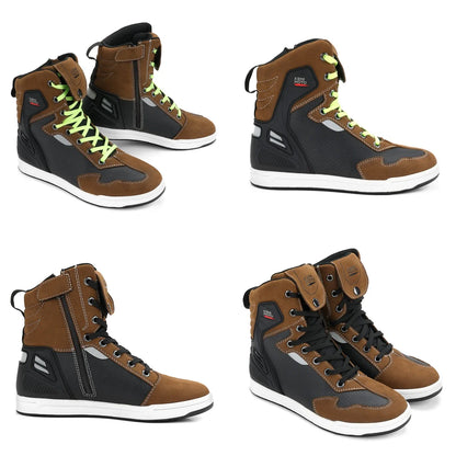 Motorcycle Summer Riding Shoes Men Riding Casual Short Boots  Anti-collision Reflective Protection Durable Equipments Moto Gear