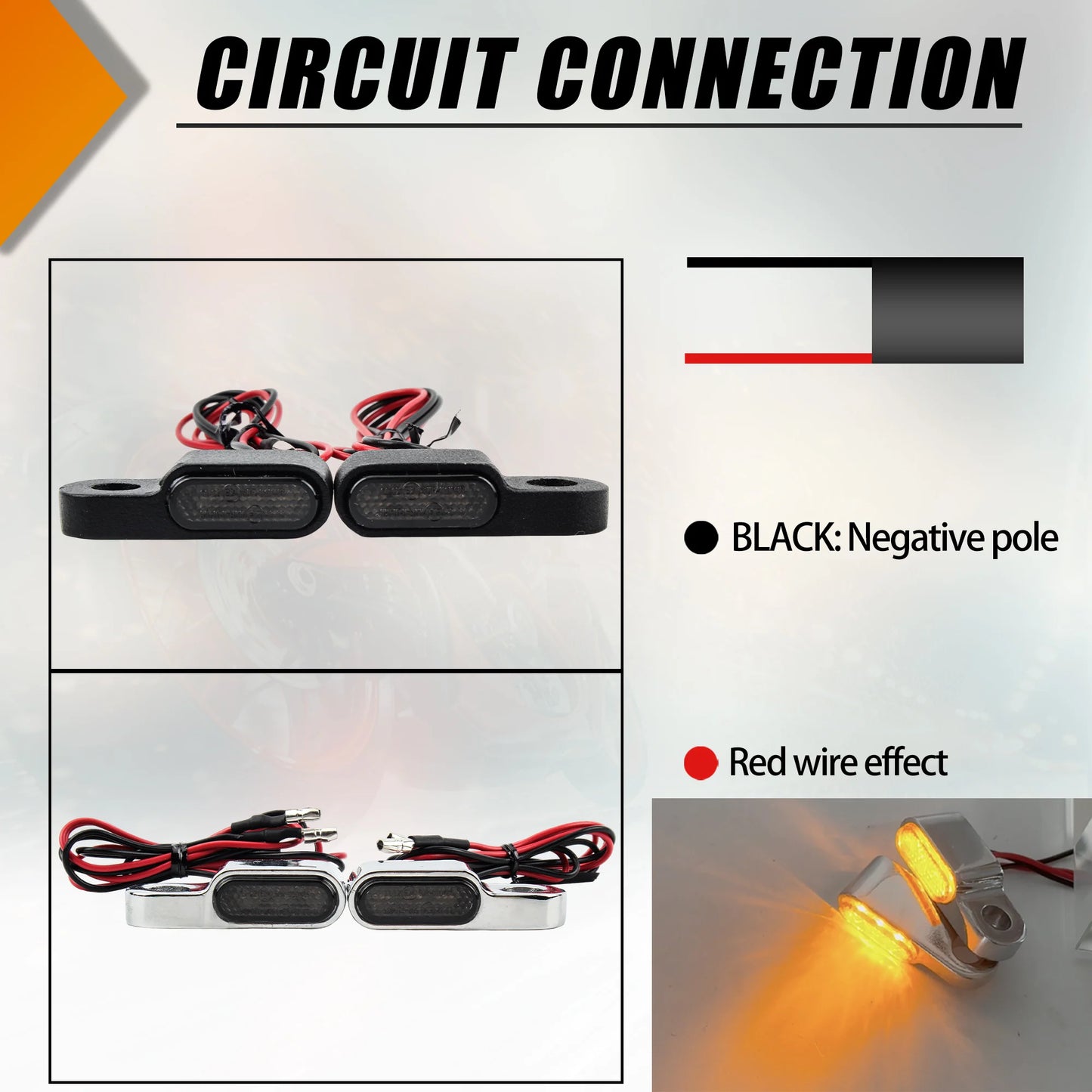 Motorcycle Signal Light LED Turn Signal Lamp Mini LED Indicator Light 8mm 12V For Harley Cafe Racer Honda Yamaha Kawasaki