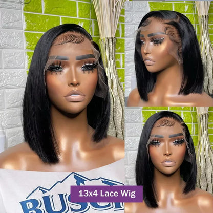 2026 New 4x4 13x4 Lace Front  Bone Straight Wigs Cheap Short Bob Wig Brazilian Preplucked Lace Frontal Wigs 100%