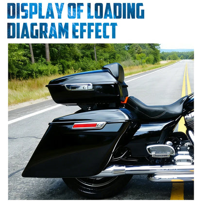 Motorcycle 10.7'' Trunk Rear Tour Luggage Storage For Harley Touring Road King Street Road Glide Electra Glide Standard 2014-25