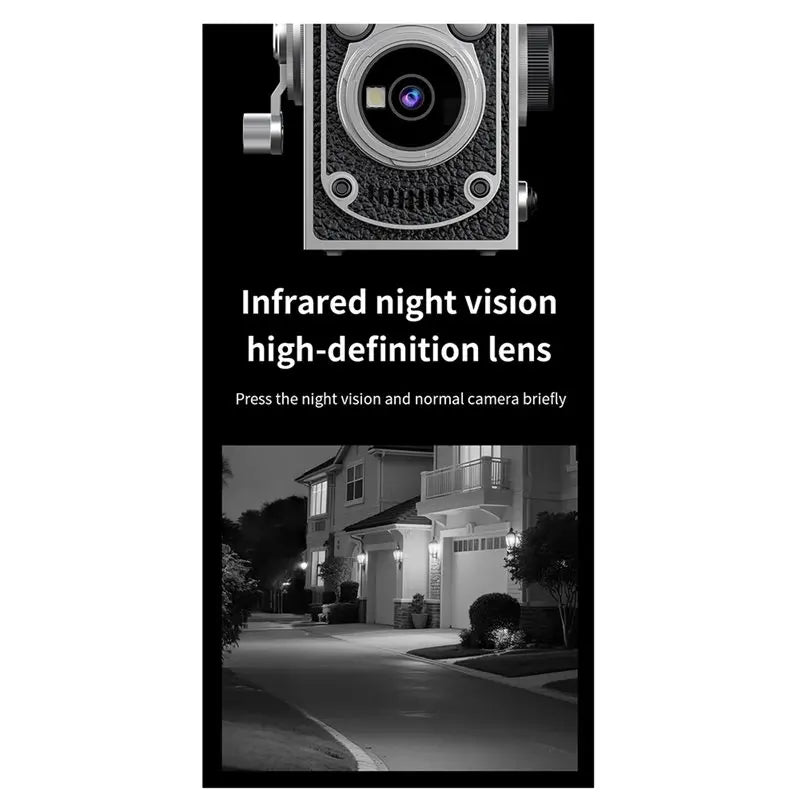 BNVN-Retro Camera Dual Lens Design Function Manual Joystick Operation HD Infrared Night Vision Nostalgic Portable