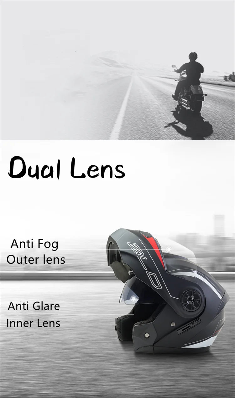DOT Approved Personalised Flip Up Motorcycle Helmet For Men Women Safety Downhill Motocross Racing Modular Full Face Casco Moto