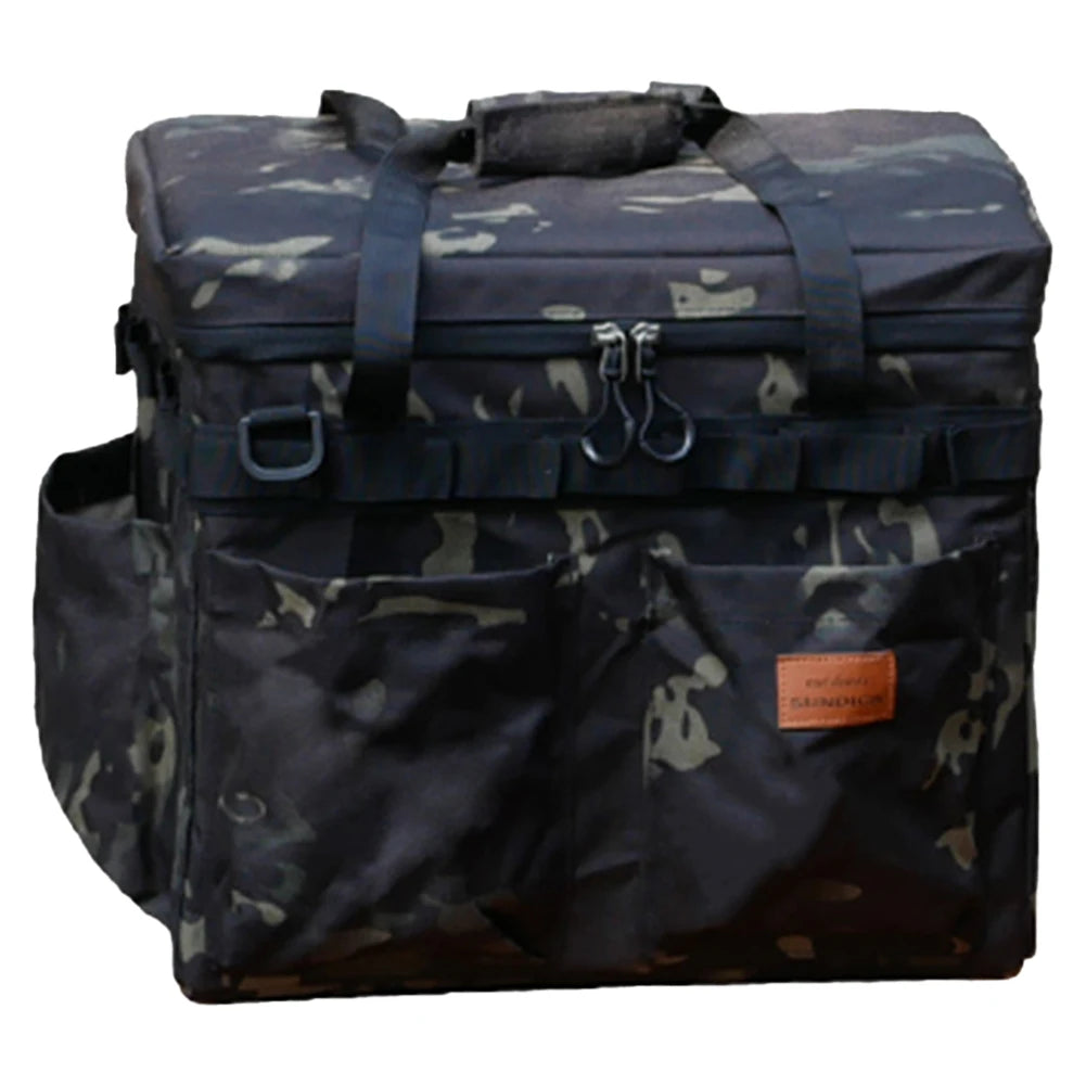 Camping Storage Bag Multifunctional Camping Cooking Utensil Organizer Large Capacity Waterproof Utility Camping Supplies
