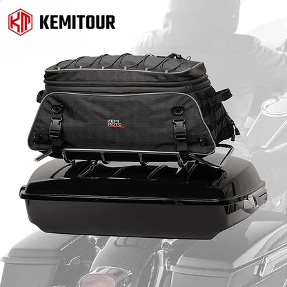 Motorcycle Travel Luggage Tour-Pack Rack Bag Soft Trunk Bag for Touring Road King Street Glide Road Glide Motorcycle Accessories