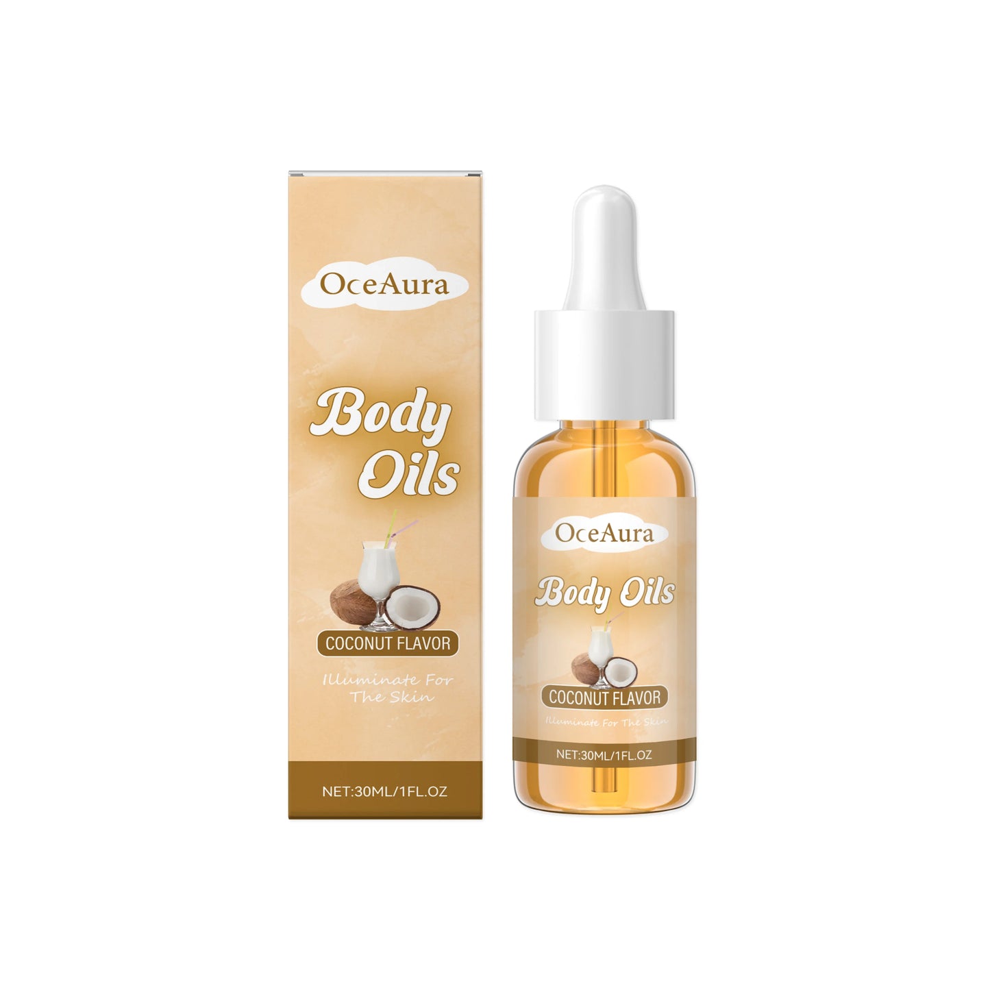 Vanilla Body Oil Improve Dryness Skin Increase Elasticity Relieve Roughness Hyaluronic Acid Body Oil Quick-Absorb Skin Care