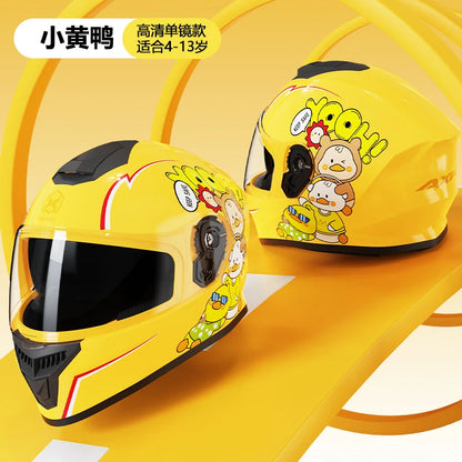 Children's Helmet Electric Car Cute Cartoon Four Seasons Universal Motorcycle Boys and Girls Safety Helmet 601