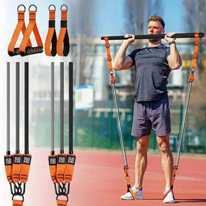 Pilates Bar Kit with Resistance Bands Exercise Bands Set Portable Yoga Pilates Stick for Home Gym Fitness Yoga Strength Training