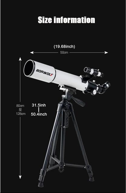 BORWOLF 70500 Professional Astronomical Telescope for Space Monocular  70MM Lens Powerful Night Vision for Star and Moon