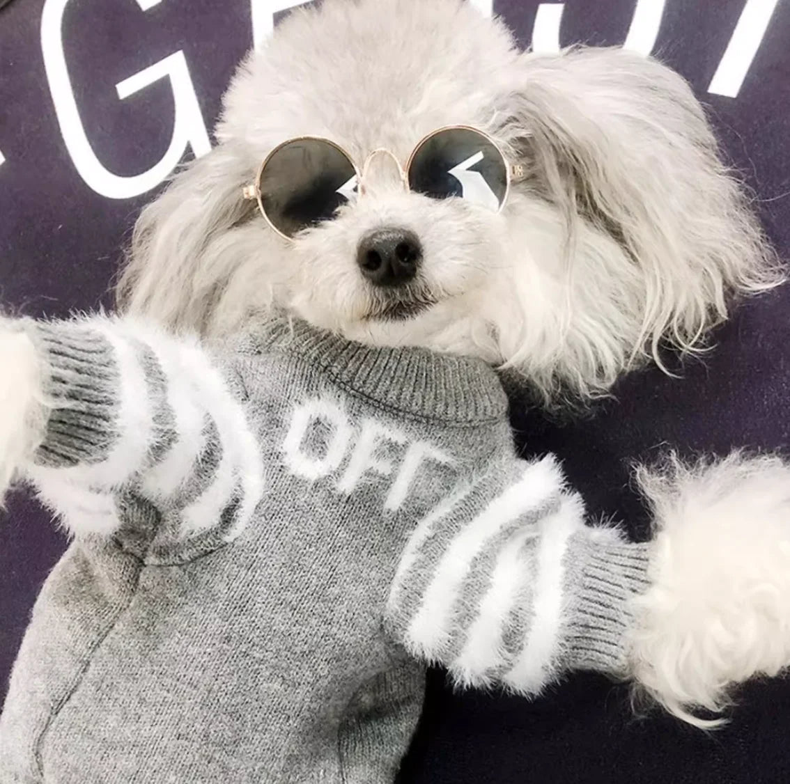 Soft Classic Design Pet Clothing Brand Style Warm Dog Knitted Sweater