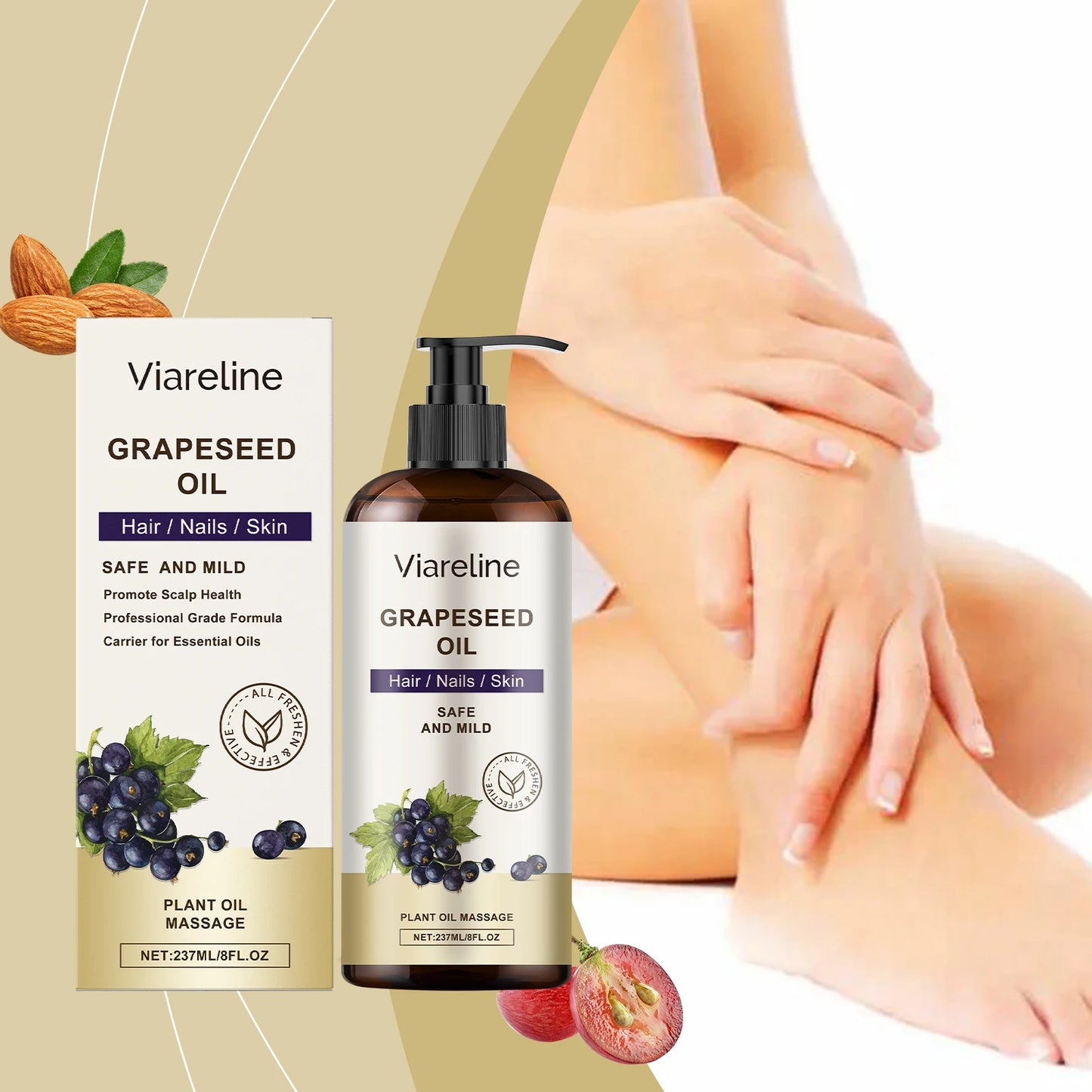 Multi-Purpose Care Oil, Hydrating Body & Hair Treatment, Nourishing Non-Greasy Formula