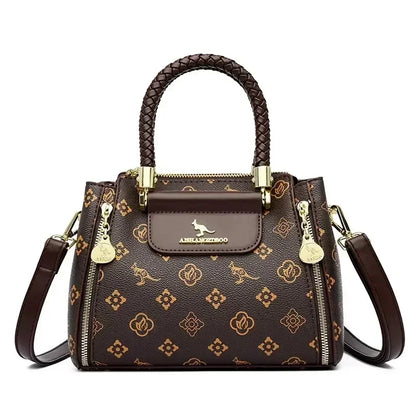 Luxury Handbag Fashion Print Large Capacity Soft Leather Women Shoulder Crossbody Bag Leisure Designer Ladies Purses and Handbag
