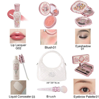 Flower Knows Midsummer Fairytale Makeup Set Velvet Blush Gloss Eyeshadow Long Lasting Cruelty Free Daily Wear Gift for Girls