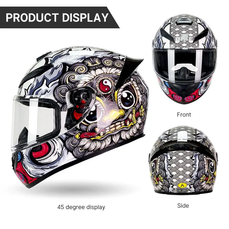 Popular Urgly Girl Full Face Motorcycle Helmet with Multiple Style Options and Unmatched Riding Freedom for Urban Riding Riders