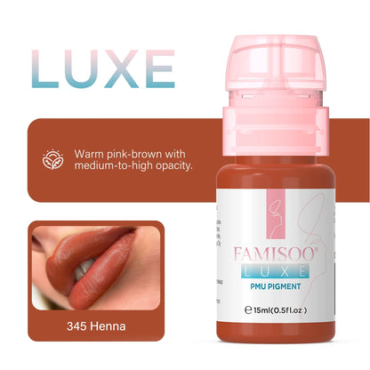 15ML Luxe PMU Pigment Europe's Best-selling 9 colors Lip Tattoo Ink For Semi Permanent Makeup Nano Lips Microblading Pigment