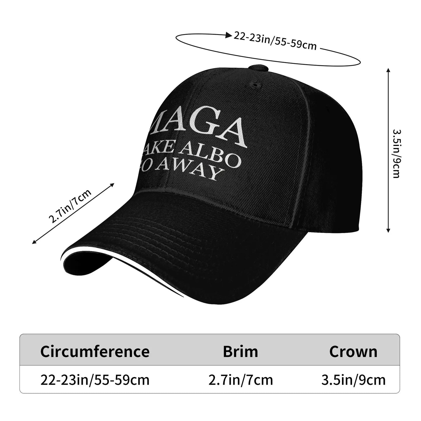 MAGA Make Albo Go Away Sandwich Baseball Caps Casual Polyester Australia Saying Snapback Hat Unisex Outdoor Gift Hats