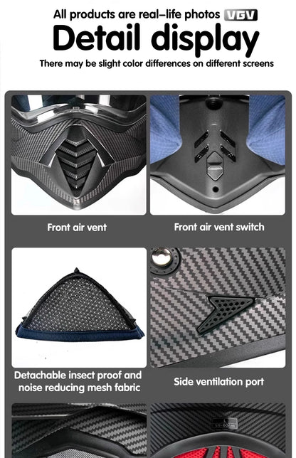 VGV motorcycle rally helmet buy one get three free, with a wide field of view design, suitable for off-road/downhill enthusiasts