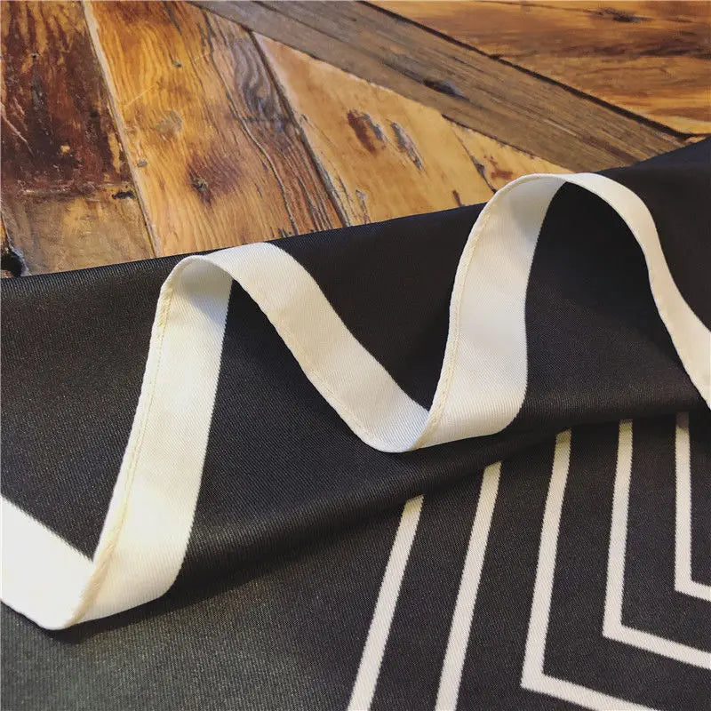 Luxury2025Square Silk Scarf for Women 90*90Hijab Hair Bands Neckerchief Female Satin Shawl Ribbon Headband Fashion Wraps
