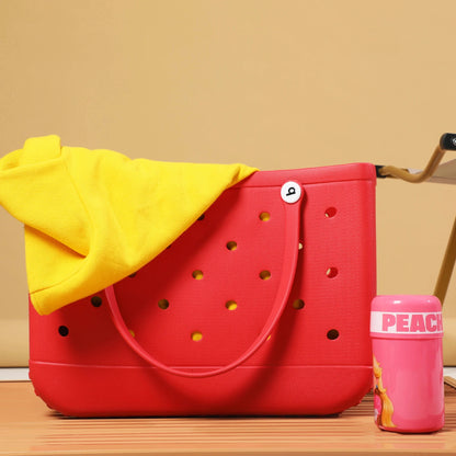 L/XL Beach Bags EVA Rubber Waterproof Tote Bag Storage Baskets Travel Shopping Shoulder Solid Color Fashion Handbag women