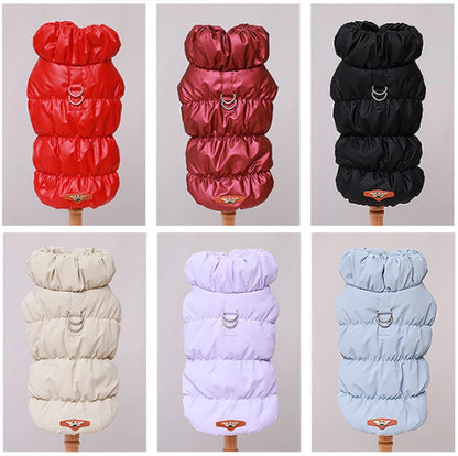 Orange Cat Down Jacket with Traction Buckle Winter Warm Pet Clothes for Cats Gotas Kitten Sphynx Coats Clothing vetement chat