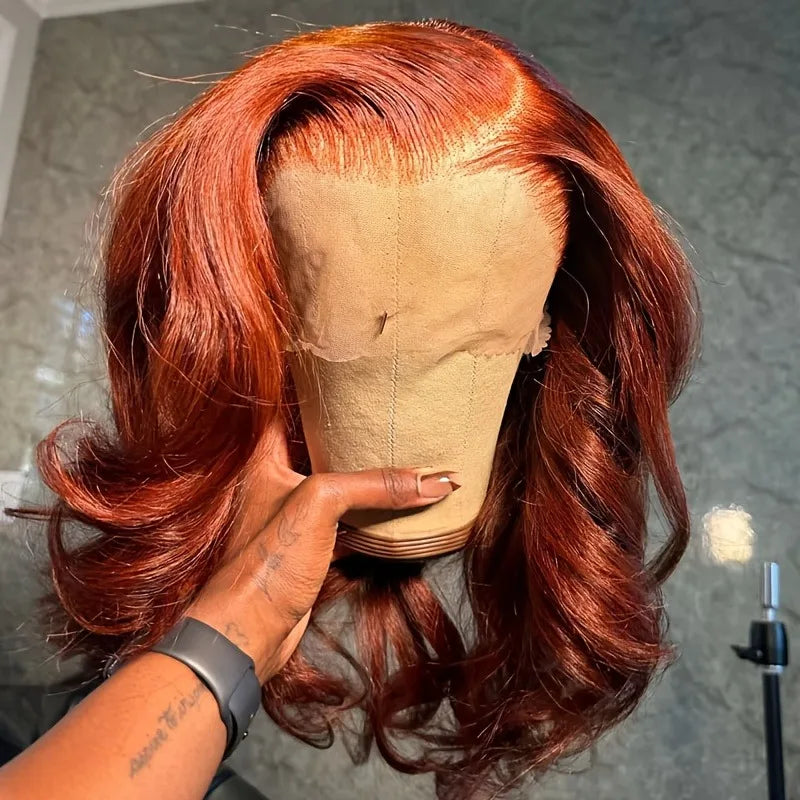 350 Ginger Orange Human Hair Wig Body Wave Pre Plucked With Baby Hair Lace Front Wigs 13x4 Ear To Ear Lace Body Wave Lace Wigs 1