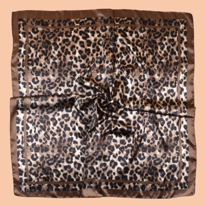 1PCS Women's Sexy Multicolor Leopard Print Woven Scarf Large Fashionable Headscarf for Travel Party Ladies Silk Square Scarf