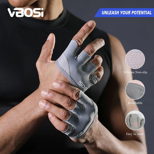 VBOSi Breathable Anti-Slip Four-Finger Sports Gloves – Training Grip Gloves for Gym, Cycling & Daily Workouts