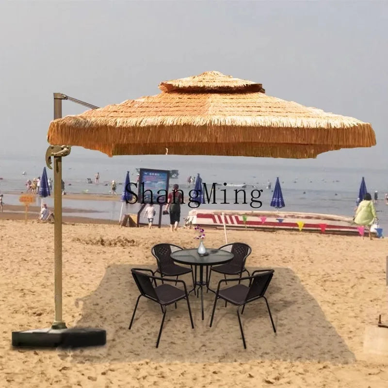 CL  shading thatch umbrella straw simulation straw umbrella courtyard agritainment B & B outdoor beach villa umbrella