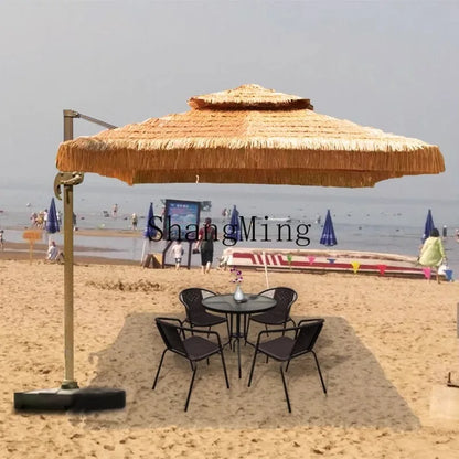 CL  shading thatch umbrella straw simulation straw umbrella courtyard agritainment B & B outdoor beach villa umbrella