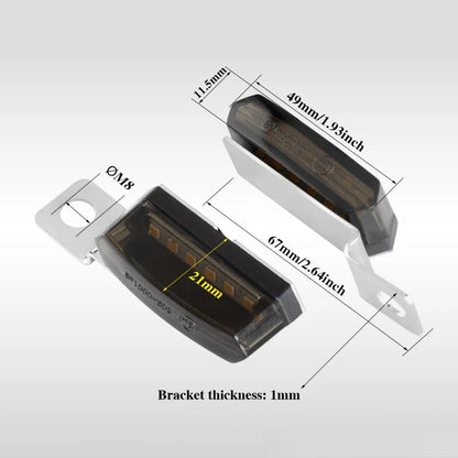 2Pcs Mini Motorcycle Turn Signal Light Retro Motorcycle Handlebar Horn LED Flowing Turn Signal Indicator Lights For Harley