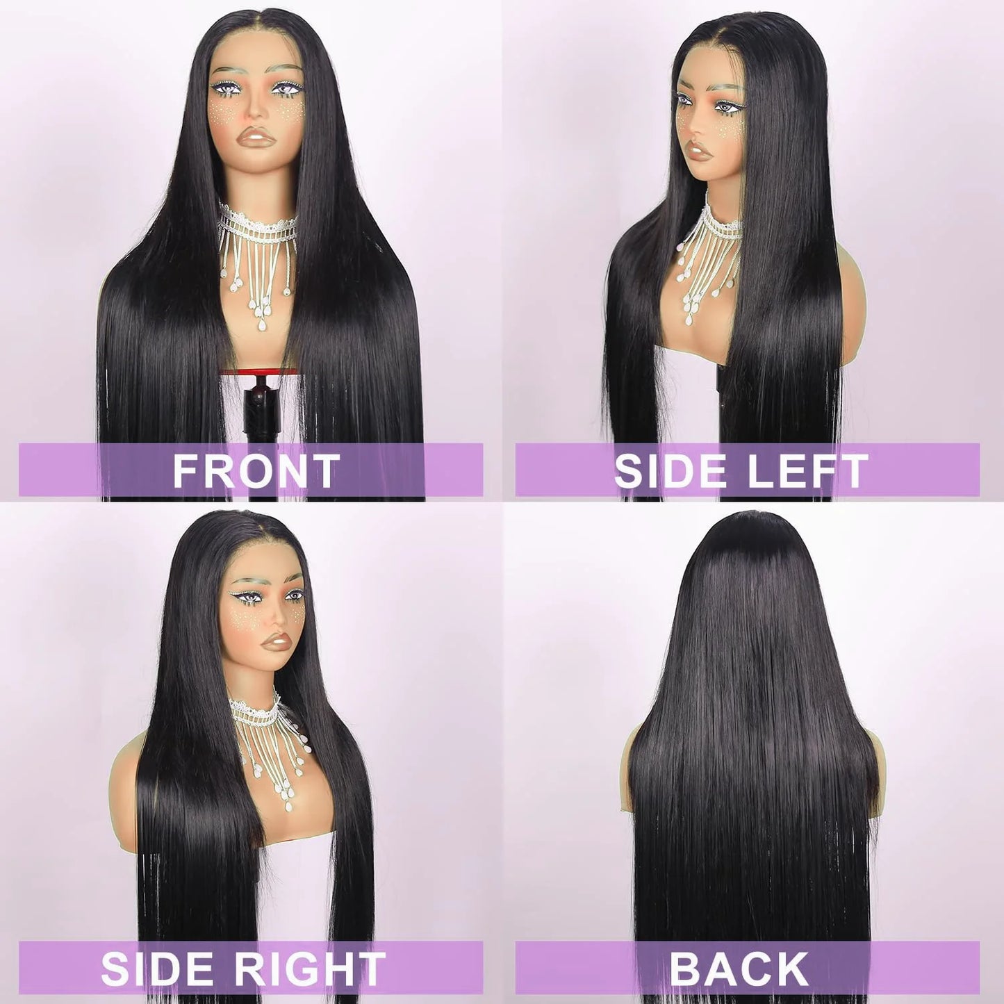 300% 13x6 HD Lace Frontal Wig 100% Raw Human Hair Straight Lace Front Wig 30 36 Inch 5x5 HD Lace Glueless Wig No Glue Human Hair