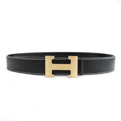 Red Luxury Designer Brand Cowhide H Belt Men High Quality Women Genuine Real Leather Dress Cowhide Strap for Jeans Waistband