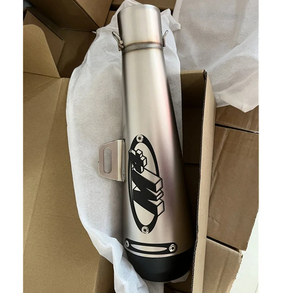 51MM Motorcycle Exhaust Pipe Escape GP Moto Pot Muffler Slip on For Scooter Motocross Dirt Bike Moto 300cc 600cc 1000cc