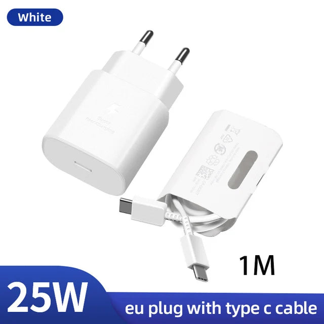 SAMSUNG 25W Charger 45W Adapter PD Type C Super Fast Charging Samsung Galaxy S26 S25 S24 S23 S22 Ultra A54 A34 Power Chargeur EU
