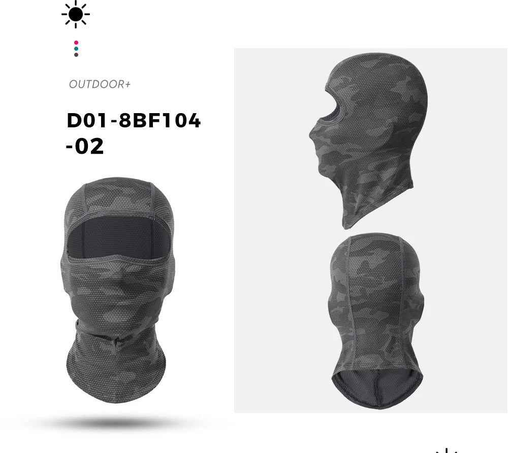 Motorcycle Cooling Full Face Mask Summer Breathable Motorbike Riding Hood Neck Cover Motocross Cycling Helmet Headgear