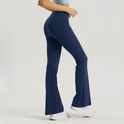 Yoga Flared Pants Women Naked Feel Fashion Casual Butt-Lifting High Waist Sports Leggings Fitness Workout Wide-Leg Pants