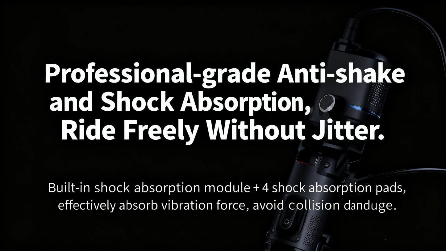 Motorcycle Riding Shock-Absorbing Phone Holder Adjustable Anti-Theft Quick Release Navigation Bracket with Mountain/Road Bicycle