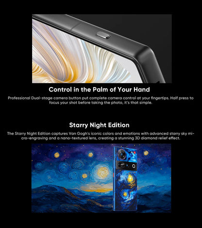 Nubia Z70 Ultra 5G Smartphone Snapdragon 8 Elite Processor 6.85' 144Hz AMOLED Display NFC  Global Version 16GB 512GB