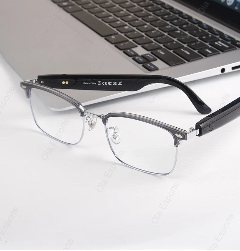 Ola Esporte Bluetooth Smart Glasses Automatic Adjustment AI Voice Music Eyewear Waterproof Call Eyeglass For Anti-blue Light New