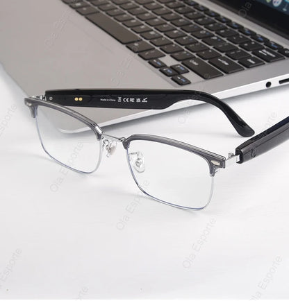 Ola Esporte Bluetooth Smart Glasses Automatic Adjustment AI Voice Music Eyewear Waterproof Call Eyeglass For Anti-blue Light New