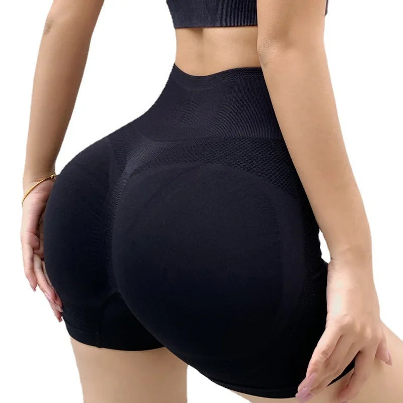 High Waist Fitness Pants for Women Seamless Stretch Shorts for Sports Cycling Internet Famous Peach Hip Yoga Shorts Lady Clothes