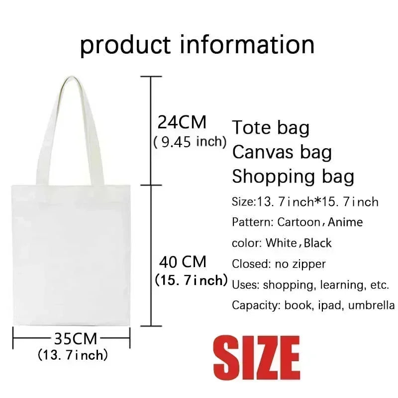 Spanish Women Shoulder Bag Graphic Harajuku Shopper Bags Large Capacity Canvas Tote Handbag No Zipper Eco Casual Girl Handbags